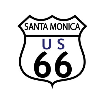 Route 66 Santa Monica Sign