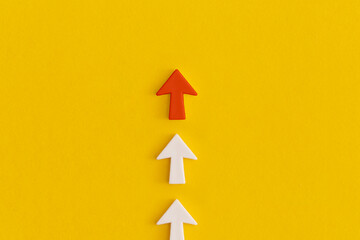 Business concept growth success process. Top view with copy space. Flat lay.