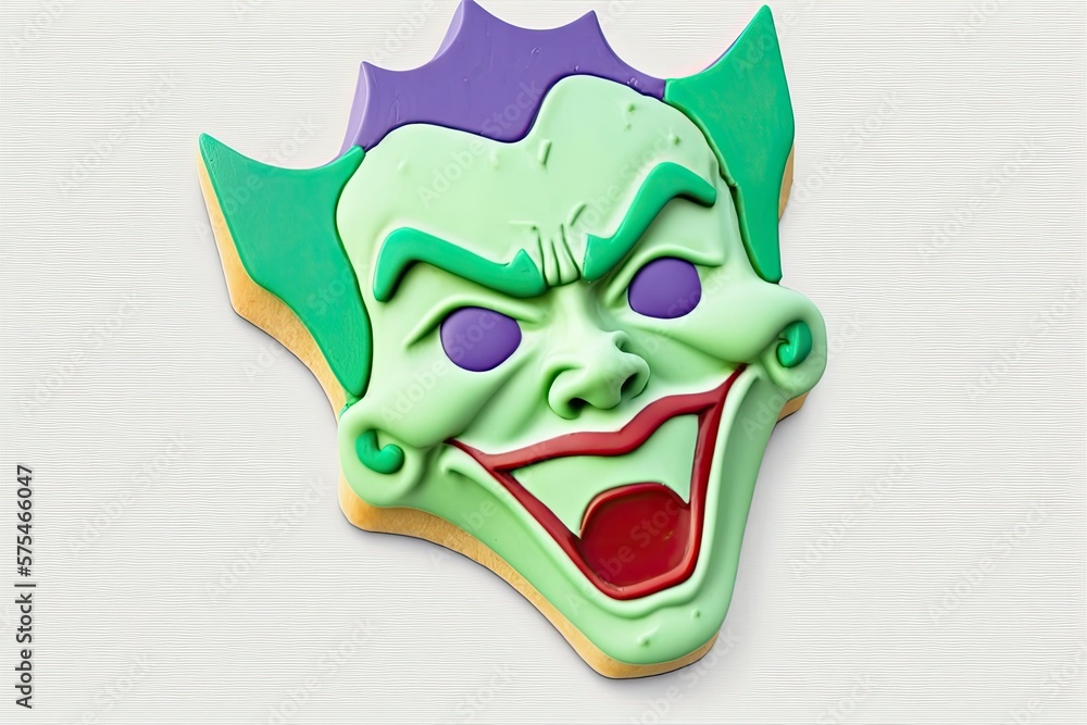 Poster bitmap replica of the joker. generative ai