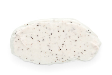 Sample of body scrub isolated on white background