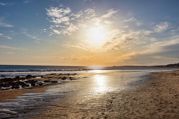 sunset on the beach