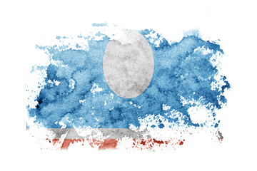 Russia, Russian, Sakha flag background painted on white paper with watercolor.