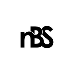 nbs lettering initial monogram logo design