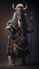 Raiding Valhalla: A Cute, Cool, and Beautiful Viking Animal Camel Warrior's Battle on a Longship with Beautiful Stylish Designer Armor and Norse Mythology (generative AI)