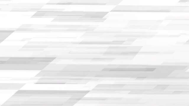 Grey white geometric shapes abstract motion background. Seamless loop