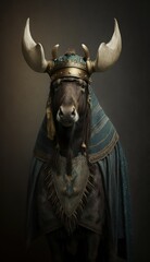 Raiding Valhalla: A Cute, Cool, and Beautiful Viking Animal Moose Warrior's Battle on a Longship with Beautiful Stylish Designer Armor and Norse Mythology (generative AI)
