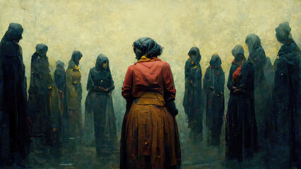 Naklejka premium Shunned, Generative AI