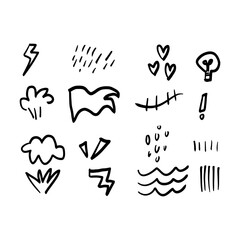 hand drawn vector doodle graphic element