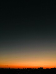 sunset in the city