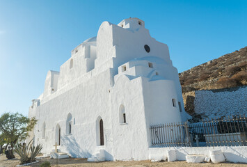 Chora white village of Folegandros, Cyclades islands, Greece