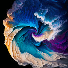 Swirling Colorful Wave