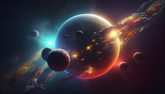 deslumbrante vista do espa&ccedil;o