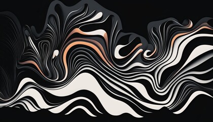 Fototapeta premium Texture Pattern Minimalist Vector Flow Art. AI generative.