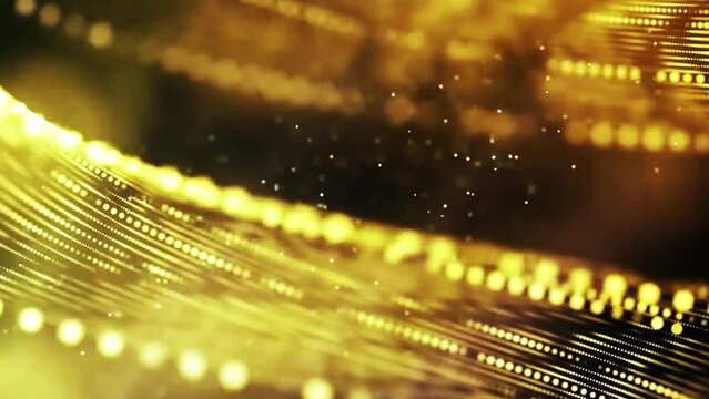 Partical goldan dust with Glow