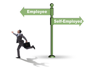 Concept of choosing self-employed versus employment