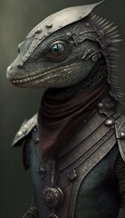 Stylish Futuristic Animal Skink Combat Armor: A Cute and Cool Designer Exosuit with Energy Shield and Nanotech Enhancements for High-Tech Battle in Wildlife and Sci-Fi Settings (generative AI)