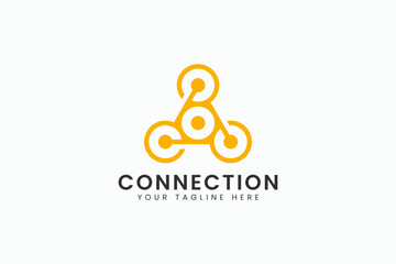 Connection Dots Cycling Global Network Logo  Sign Symbol Technology Network Community 