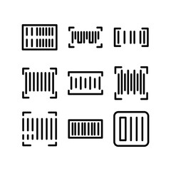 barcode icon or logo isolated sign symbol vector illustration - high quality black style vector icons