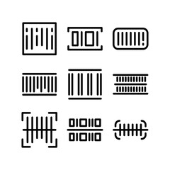 barcode icon or logo isolated sign symbol vector illustration - high quality black style vector icons