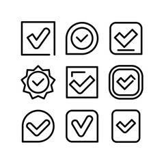 check icon or logo isolated sign symbol vector illustration - high quality black style vector icons