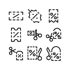 discount icon or logo isolated sign symbol vector illustration - high quality black style vector icons