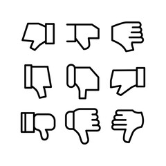 dislike icon or logo isolated sign symbol vector illustration - high quality black style vector icons