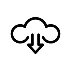 download icon or logo isolated sign symbol vector illustration - high quality black style vector icons