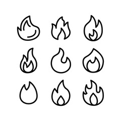 fire icon or logo isolated sign symbol vector illustration - high quality black style vector icons