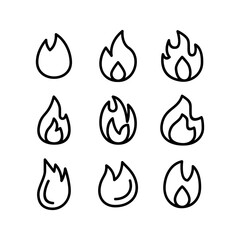 fire icon or logo isolated sign symbol vector illustration - high quality black style vector icons