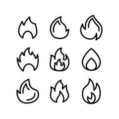 fire icon or logo isolated sign symbol vector illustration - high quality black style vector icons