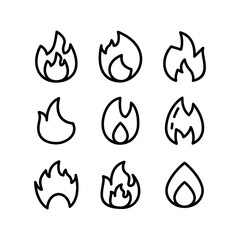 fire icon or logo isolated sign symbol vector illustration - high quality black style vector icons