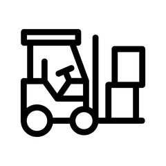 forklift icon or logo isolated sign symbol vector illustration - high quality black style vector icons