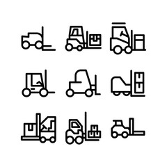 forklift icon or logo isolated sign symbol vector illustration - high quality black style vector icons