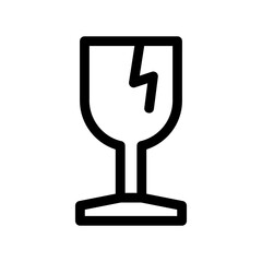 fragile icon or logo isolated sign symbol vector illustration - high quality black style vector icons