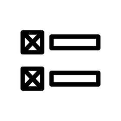 list icon or logo isolated sign symbol vector illustration - high quality black style vector icons