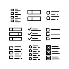 list icon or logo isolated sign symbol vector illustration - high quality black style vector icons