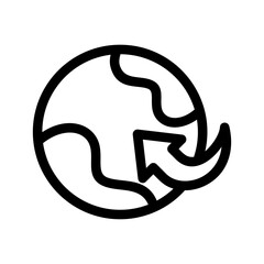 Earth Rotation icon or logo isolated sign symbol vector illustration - high quality black style vector icons