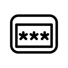 password icon or logo isolated sign symbol vector illustration - high quality black style vector icons