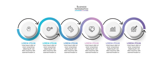 Business data visualization. timeline infographic icons designed for abstract background template milestone element modern diagram process technology digital marketing data presentation chart Vector