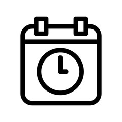 schedule icon or logo isolated sign symbol vector illustration - high quality black style vector icons