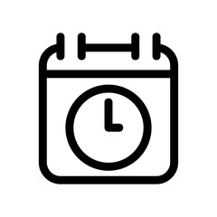 schedule icon or logo isolated sign symbol vector illustration - high quality black style vector icons