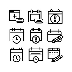 schedule icon or logo isolated sign symbol vector illustration - high quality black style vector icons