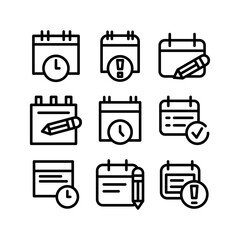 schedule icon or logo isolated sign symbol vector illustration - high quality black style vector icons