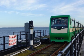 Train on the sea in Southend