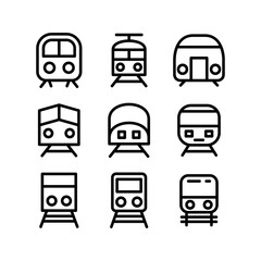 train icon or logo isolated sign symbol vector illustration - high quality black style vector icons