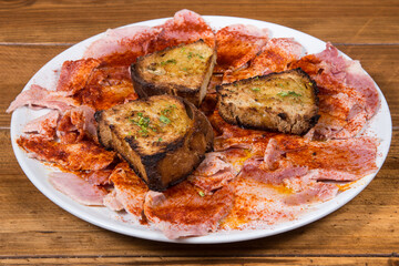 Lacon, typical ham of Spain