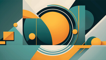 wallpaper with abstract shapes minimalist geometric style.
