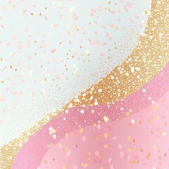 Abstract Pink Background, Digital Paper, Pink Glitter, Wavy Shape, Cute Background, Seamless Background, Pink and Gold, Luxury Background, Royal Background, Gold Glitter, Pink Background Vector #002