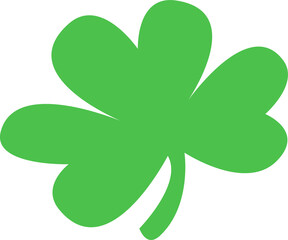 Icon of green leaf lucky clover symbol