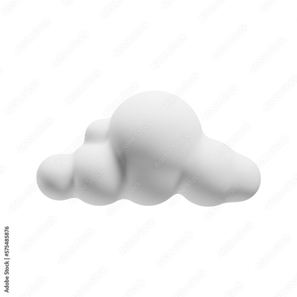 Poster cloud 3d icon with cartoon style for website design presentation. 3d rendering icon